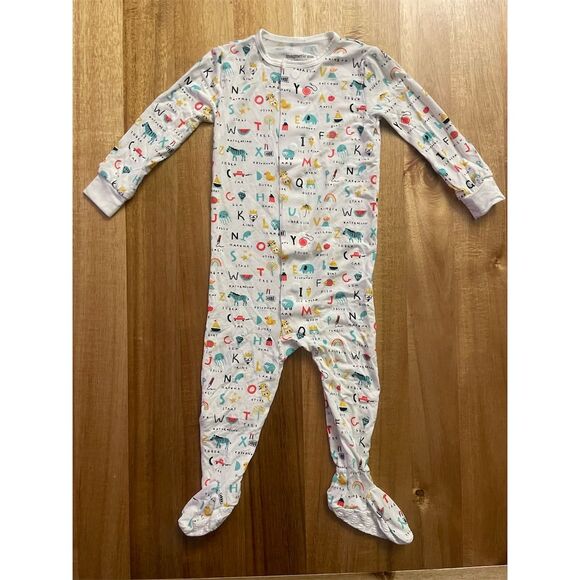 Magnetic Me Other - Magnetic Me Modal ABC Love Unisex Alphabet Print Footie 9-12m Multicolor